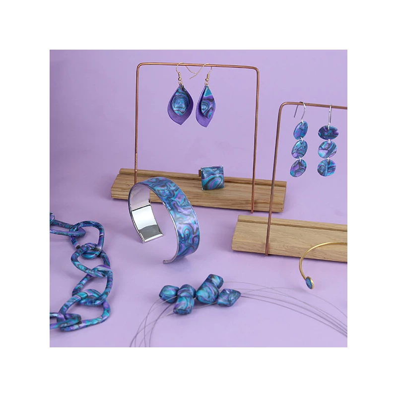 Set Plastilină care se întărește la coacere  Fimo Effect, 4x25 g - Abalone design, Abalone Design