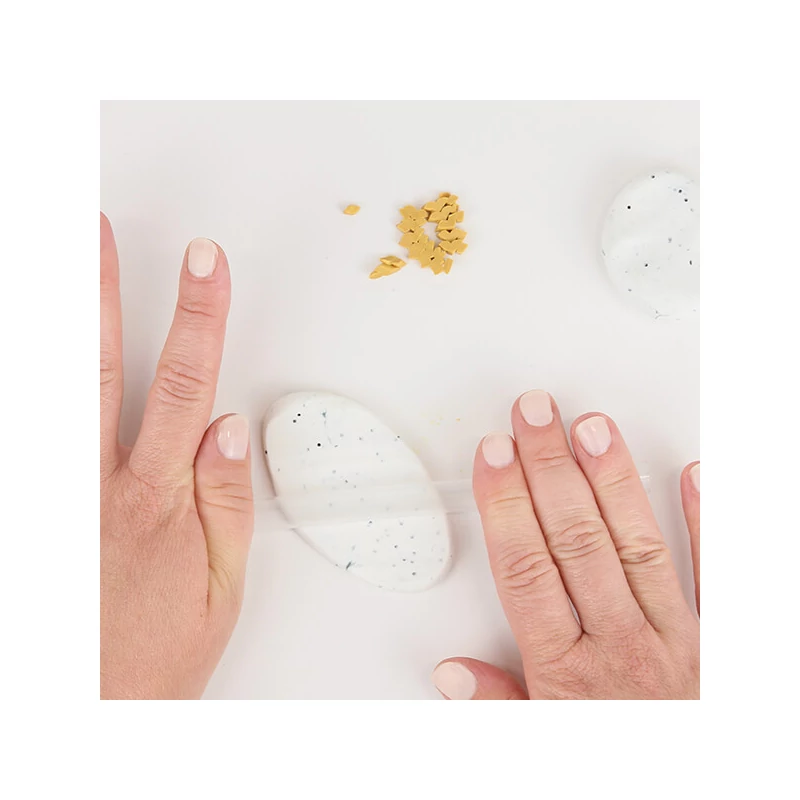 Set Plastilină care se întărește la coacere  Efect Fimo, 4x25 g - design marmura, Marble Design