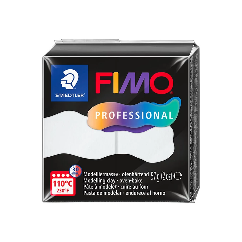 FIMO Professional Plastilină care se întărește la coacere , 57 g - alb, white (8040-0)