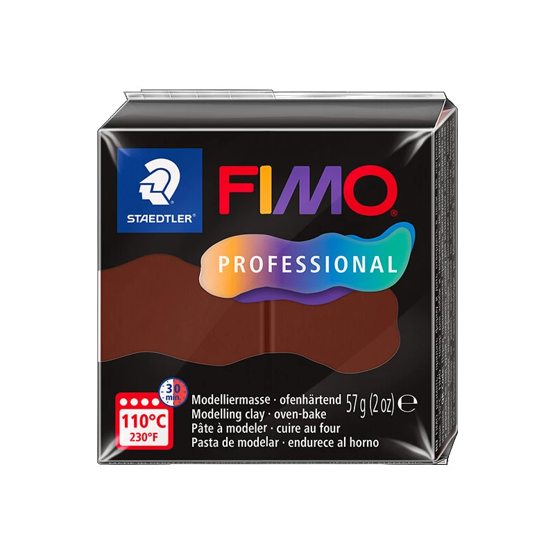 FIMO Professional Plastilină care se întărește la coacere , 57 g - ciocolata, chocolate (8040-77)