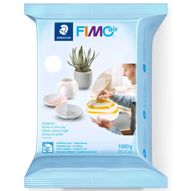 FIMO Air Basic plastilină cu uscare la aer 1000 g - alb (8101-0)