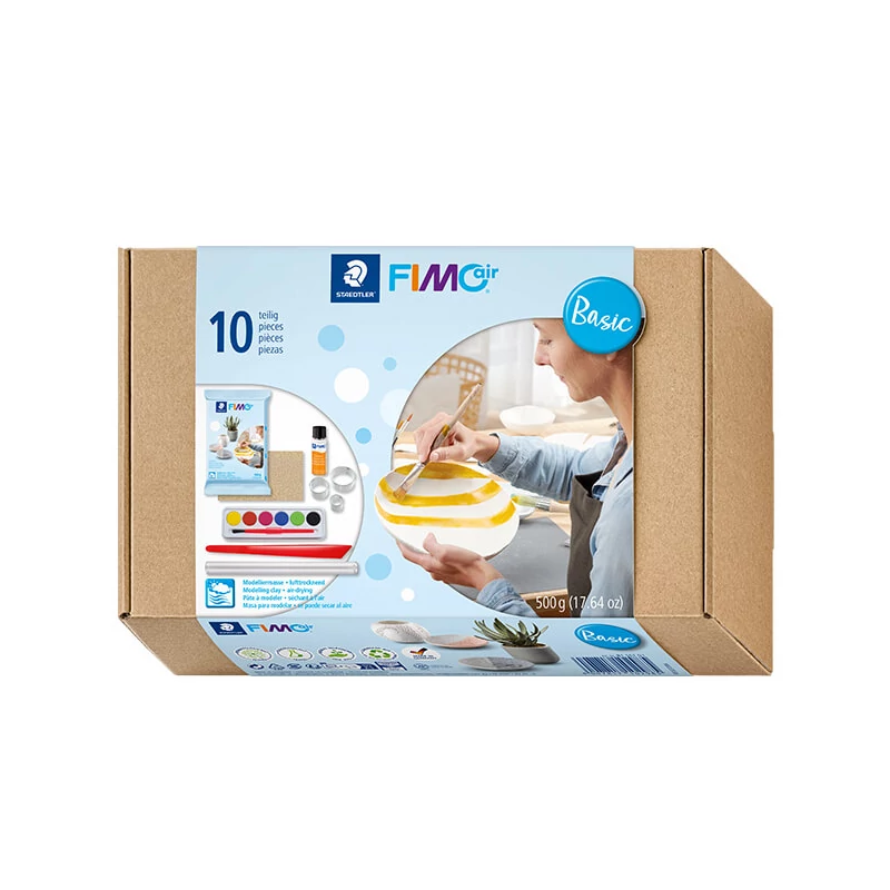 FIMO Air Basic Set plastilină, 500 g cu accesorii