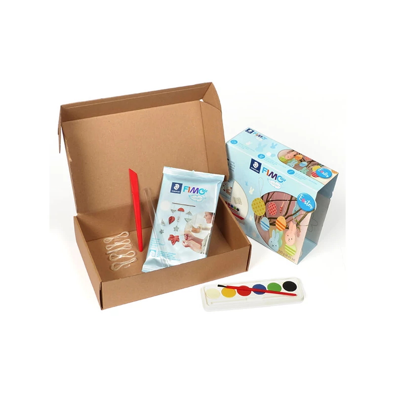FIMO Air Light Easter Set, Set plastilină de Paște, 125 g cu accesorii