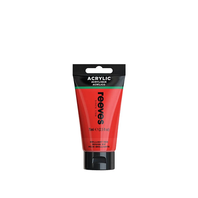 Reeves culori acrilice, 75 ml - brilliant red