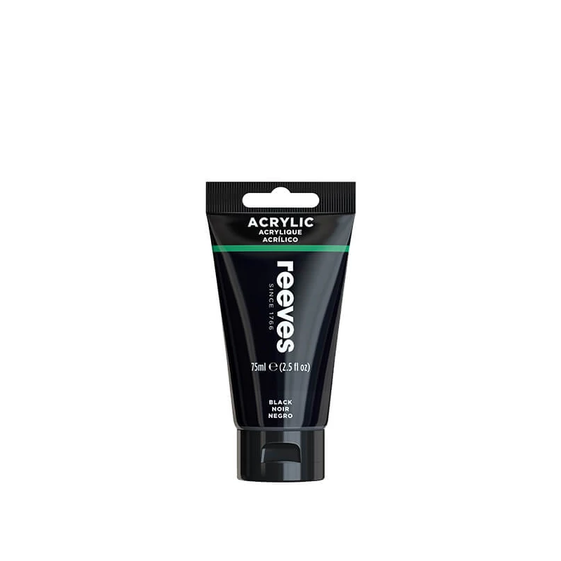 Reeves culori acrilice, 75 ml - black