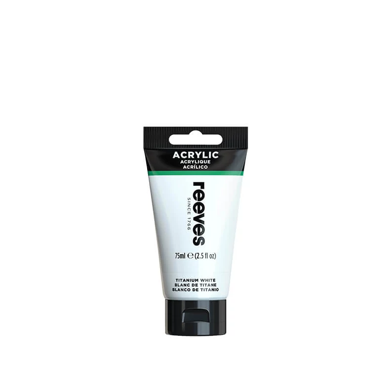 Reeves culori acrilice, 75 ml - titanium white