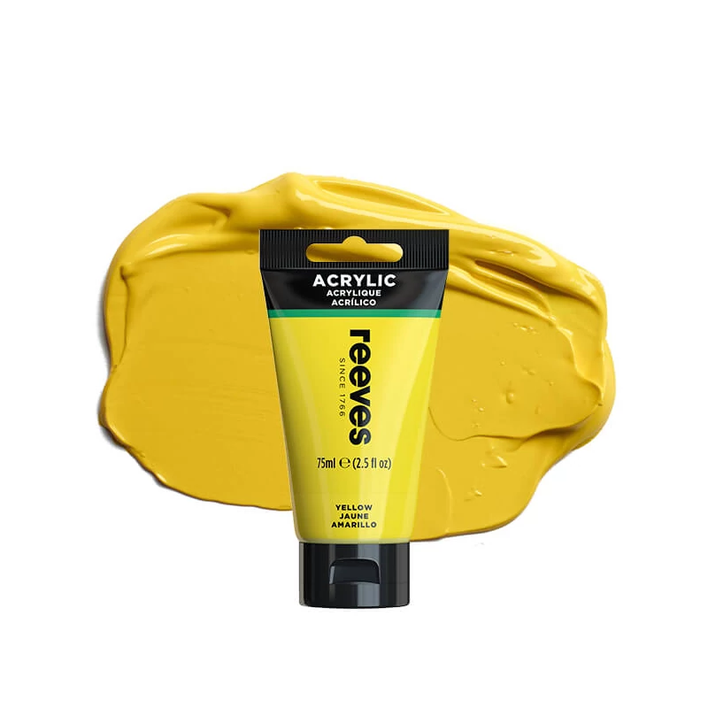 Reeves culori acrilice, 75 ml - yellow