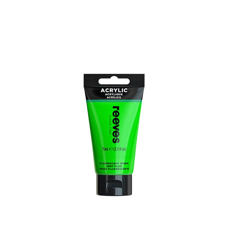 Reeves culori acrilice, 75 ml - fluorescent green