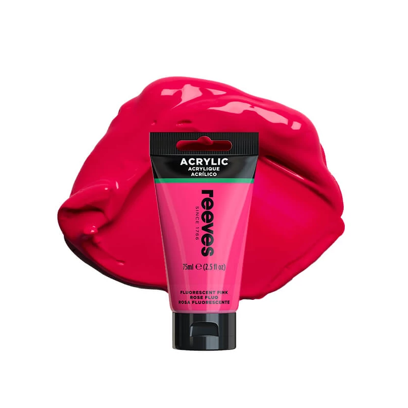 Reeves culori acrilice, 75 ml - fluorescent pink