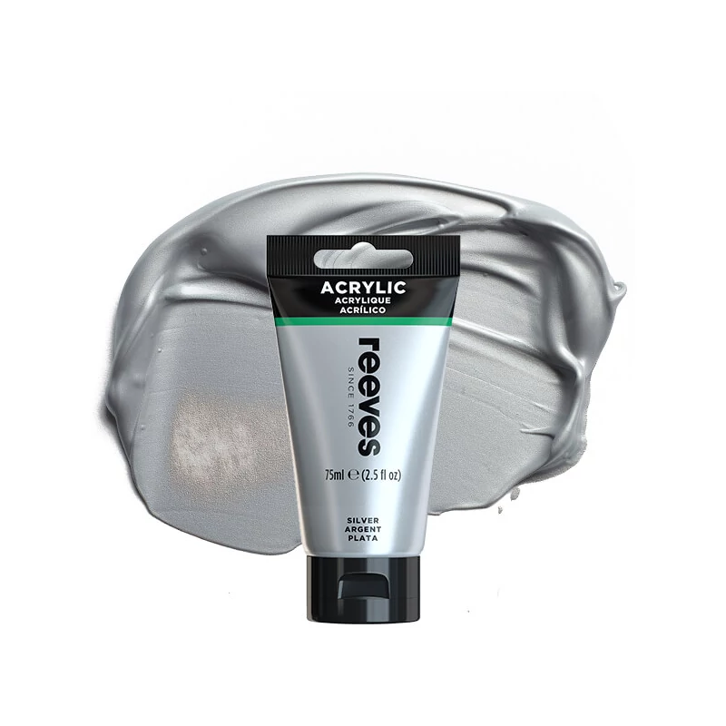 Reeves culori acrilice, 75 ml - silver