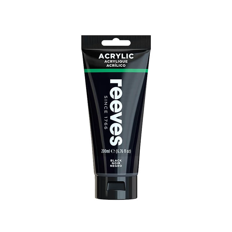 Reeves culori acrilice, 200 ml - black