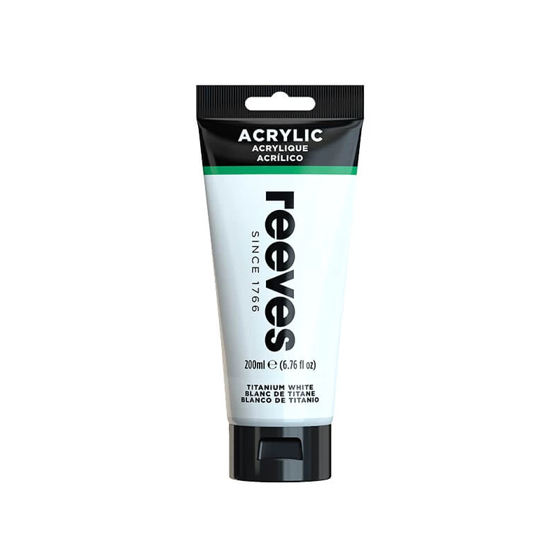 Reeves culori acrilice, 200 ml - titanium white