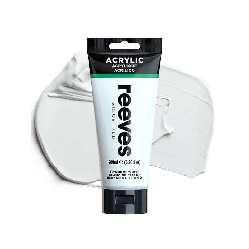 Reeves culori acrilice, 200 ml - titanium white