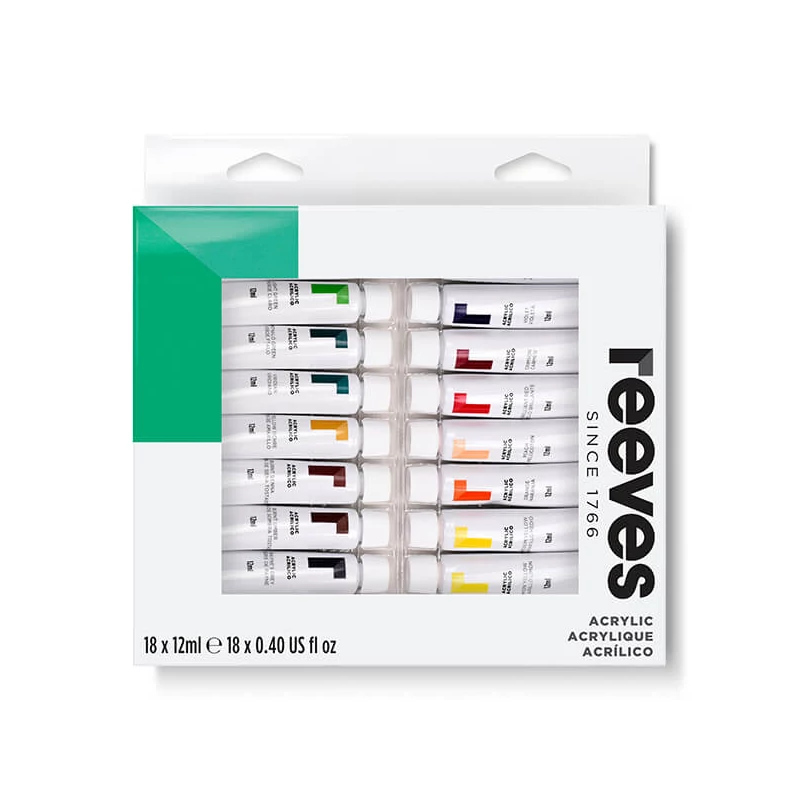 Reeves set culori acrilice, 18x12 ml