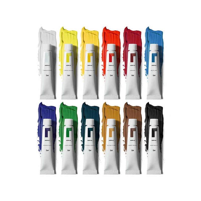 Reeves set culori acrilice, 12x12 ml