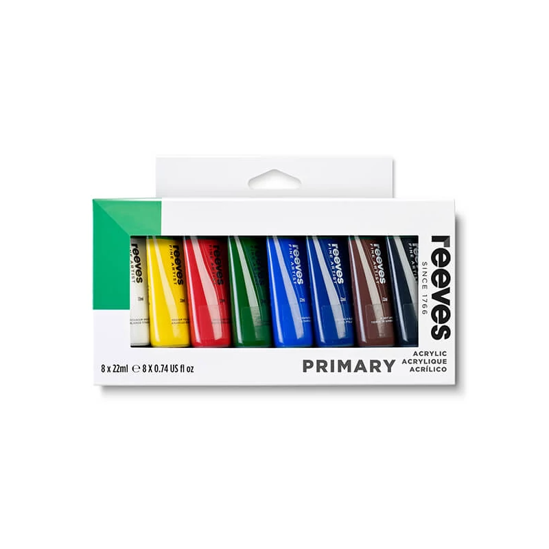 Reeves set culori acrilice, 8x22 ml