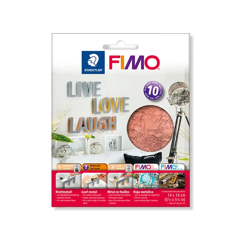 Film de fum FIMO, 14x14 cm -  cupru, 10 coli