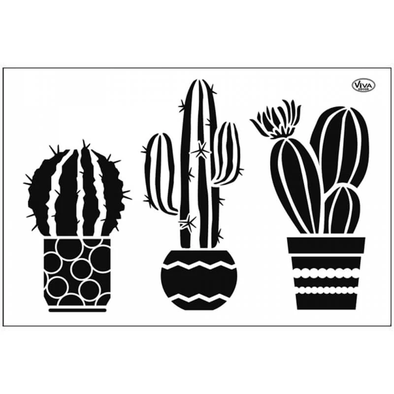Șablon, 21x29,7 cm - cactus