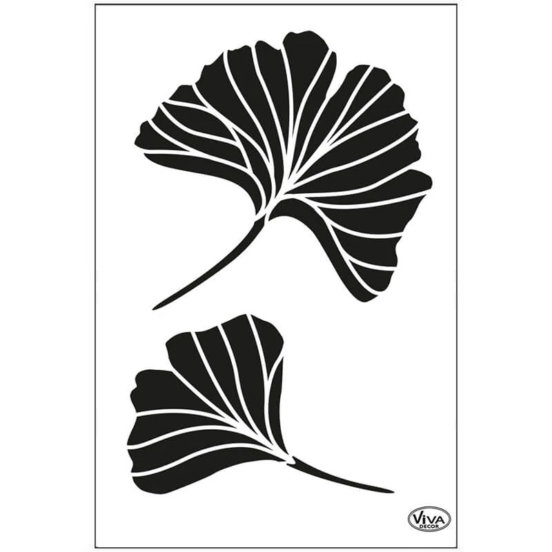 Șablon, 21x29,7 cm - Frunze de ferigă, ginko