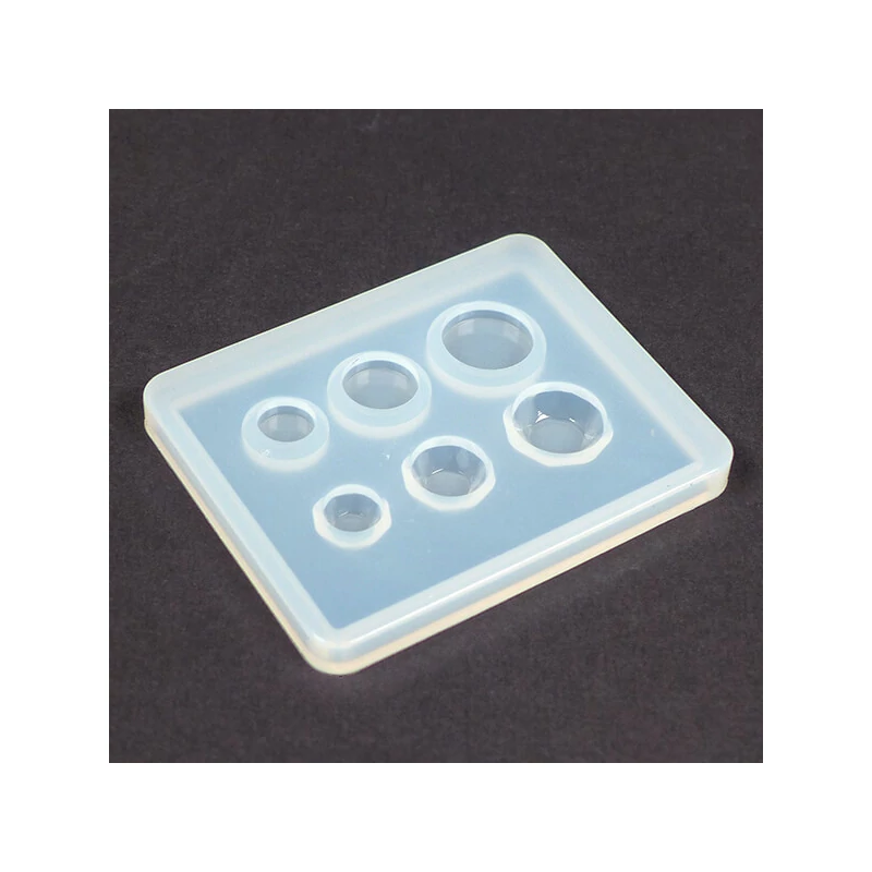 Matriță   din silicon pentru rasina sintetica - plat, rotund, neted-lustruit, 3-3 dimensiuni
