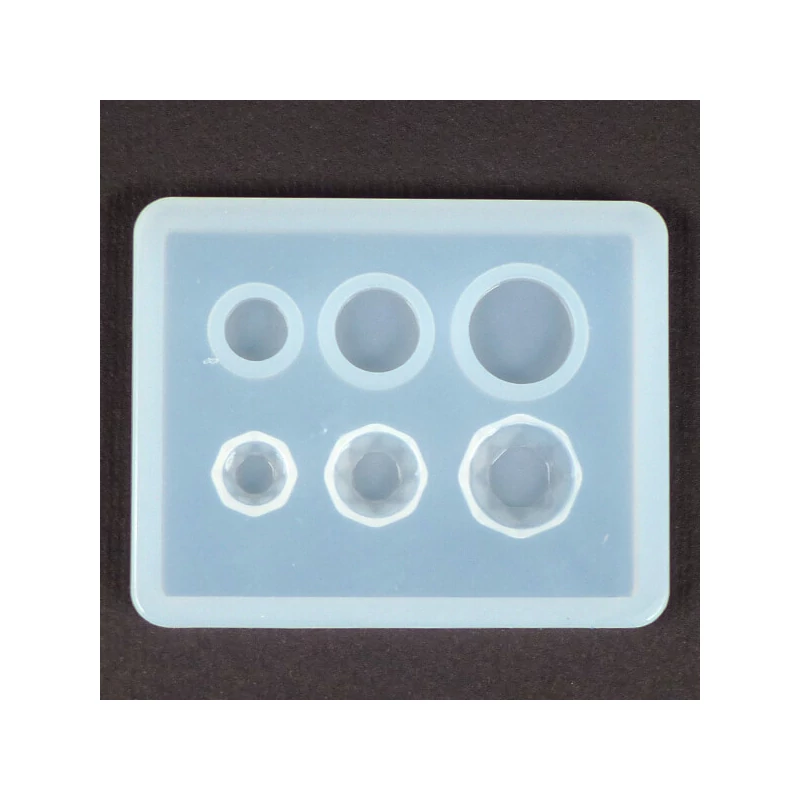 Matriță   din silicon pentru rasina sintetica - plat, rotund, neted-lustruit, 3-3 dimensiuni