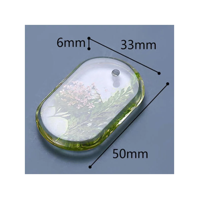 Formă din silicon pentru rășină sintetică- pandantiv plat, oval