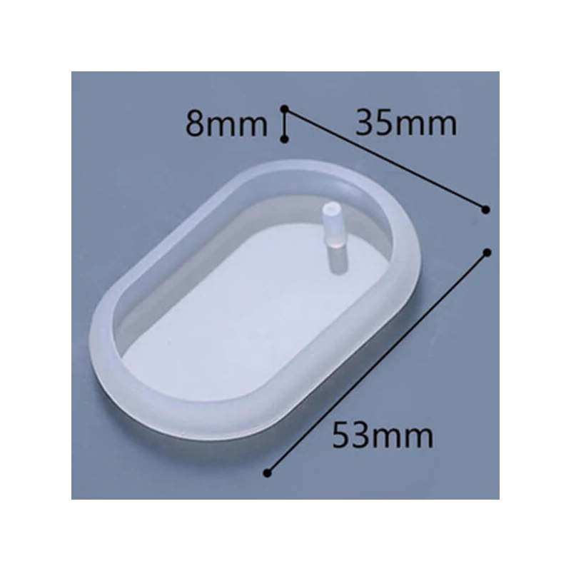 Formă din silicon pentru rășină sintetică- pandantiv plat, oval