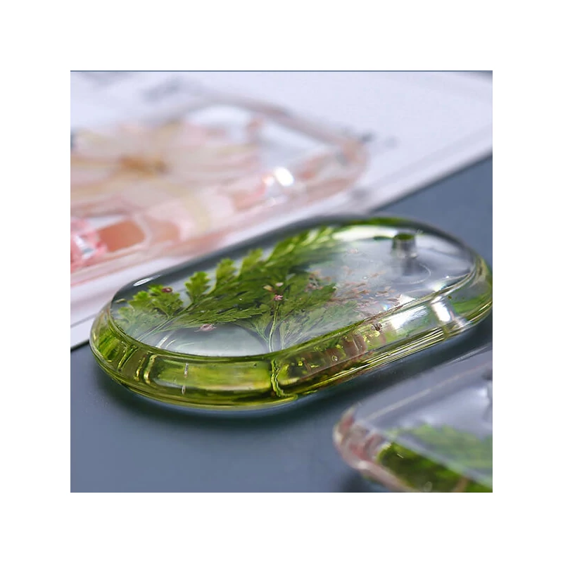 Formă din silicon pentru rășină sintetică- pandantiv plat, oval