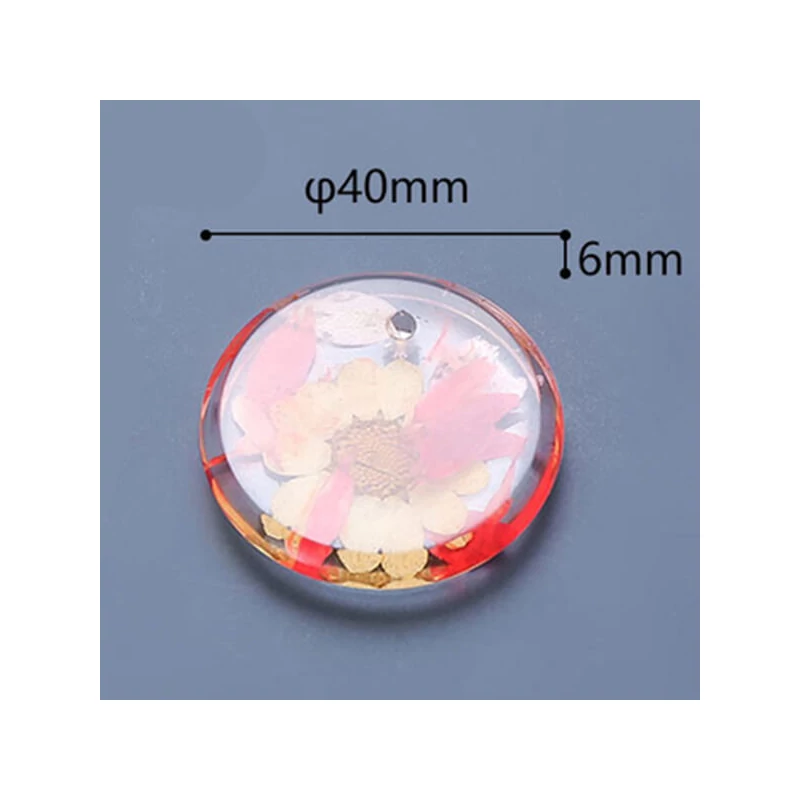Matriță   din silicon pentru rasina sintetică- pandantiv plat, rotund