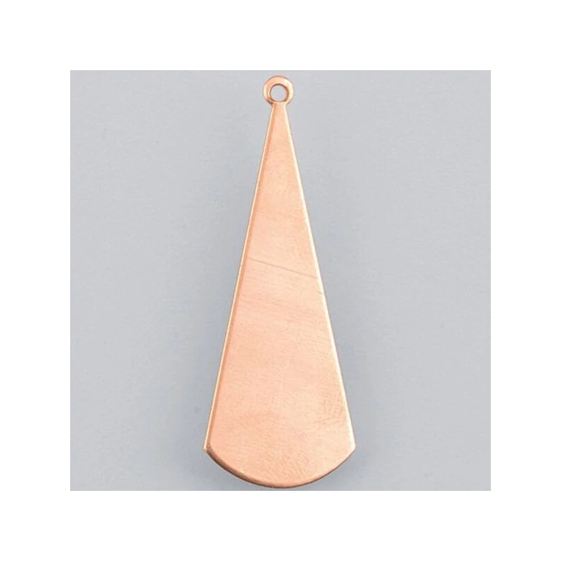Baza din cupru rosu email email - triunghi, rotunjit, 42x16 mm