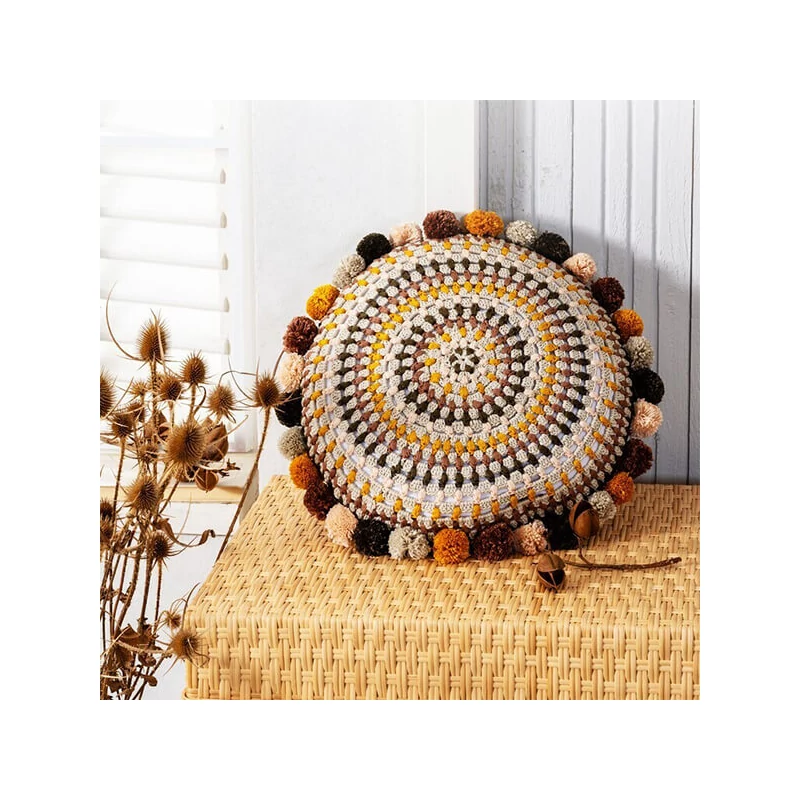 Set de croșetat perne Anchor Mandala - Natural