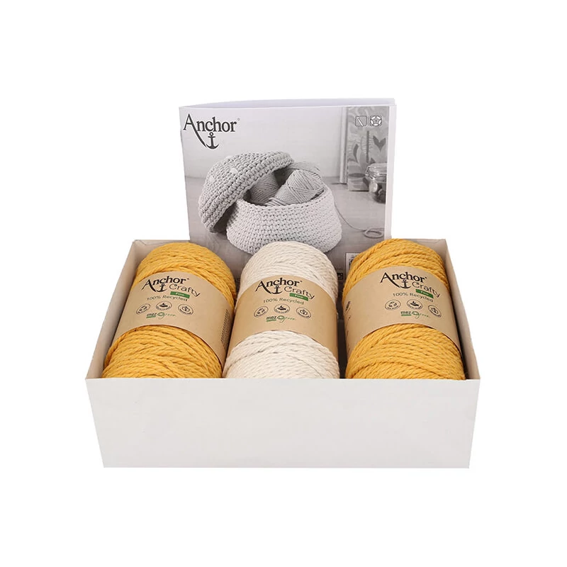 Set de croșetat fin Anchor Crafty - Coș cu ciuperci