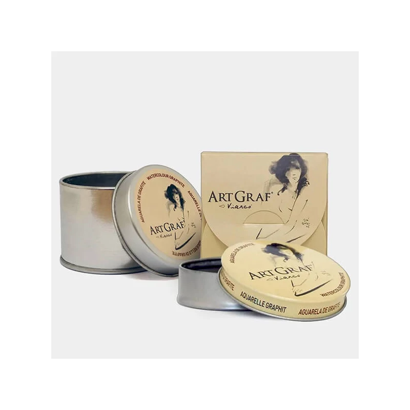 Grafit acuarelă ArtGraf  într-o cutie metalică - 60 g