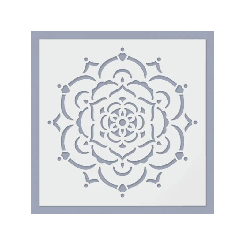 Șablon, 24,5x24,5 cm - Mandala, floare