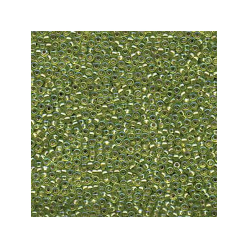 Mărgele de sticlă japoneze Miyuki, mărgele rocailles  11/0 - Silver Lined Chartreuse