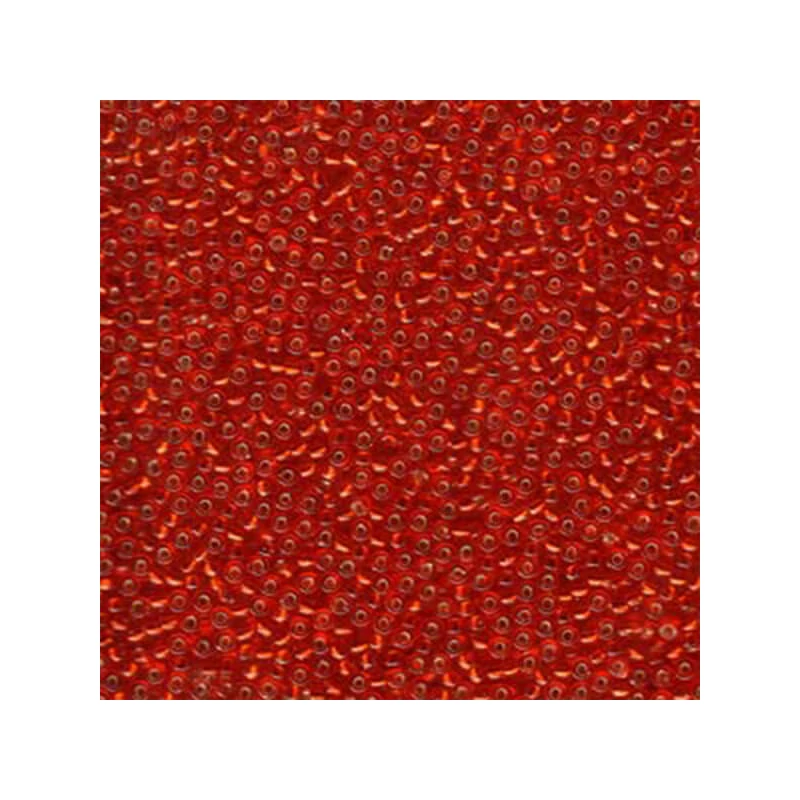 Mărgele de sticlă japoneze Miyuki, mărgele rocailles  11/0 - Silver Lined Flame Red