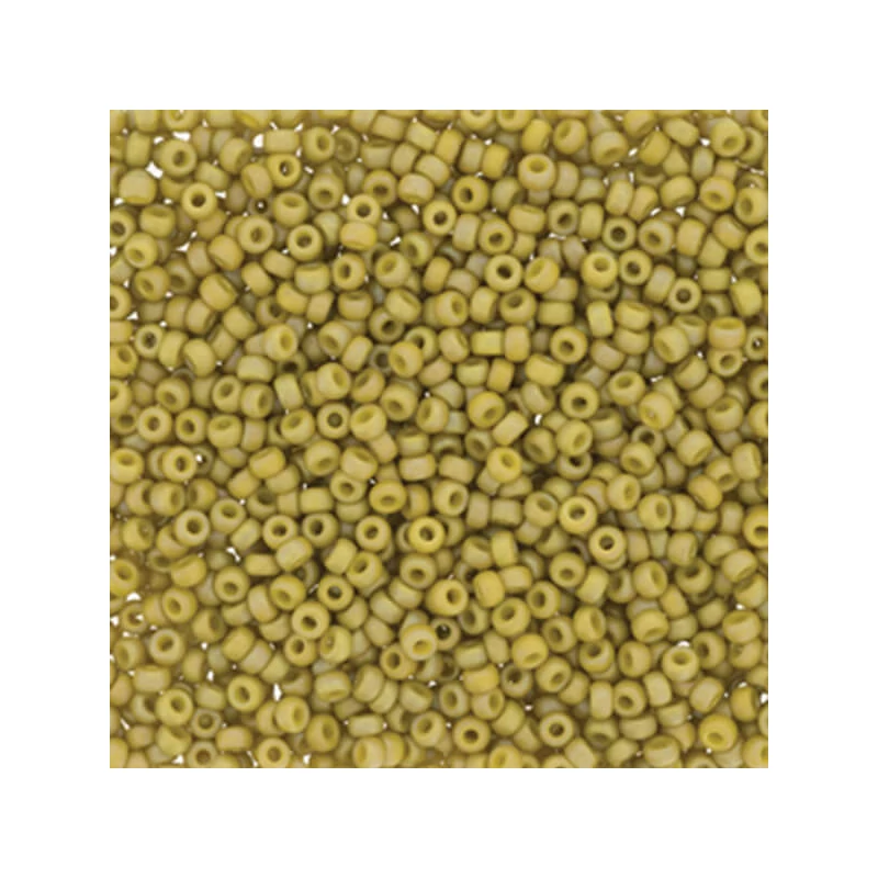 Mărgele de sticlă japoneză Miyuki, mărgele rocailles 11/0 - Frost Opaque Glaze Rainbow Pistacio