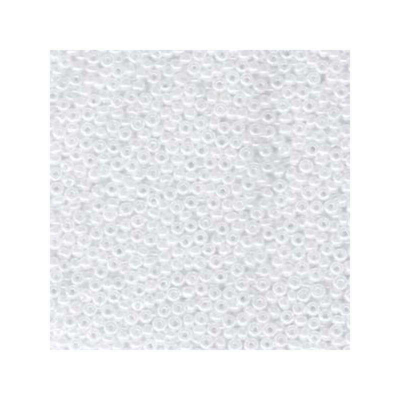 Mărgele de sticlă japoneze Miyuki, mărgele rocailles 11/0 - White Ceylon
