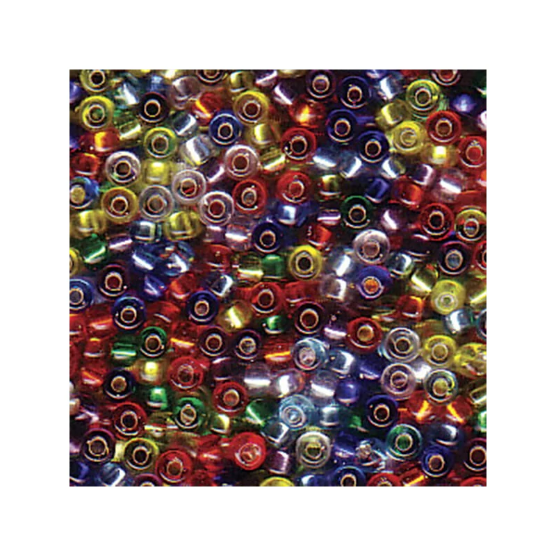 Mărgele de sticlă japoneze Miyuki, mărgele rocailles 11/0 - Mix Silver Lined Rainbow