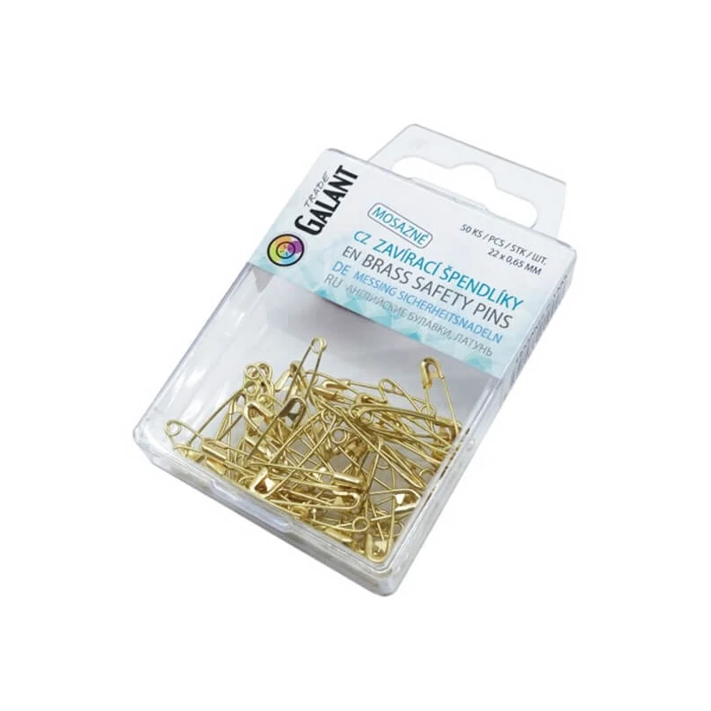 Set ace de siguranță, 0,65x22 mm, 50 buc - culoare aurie