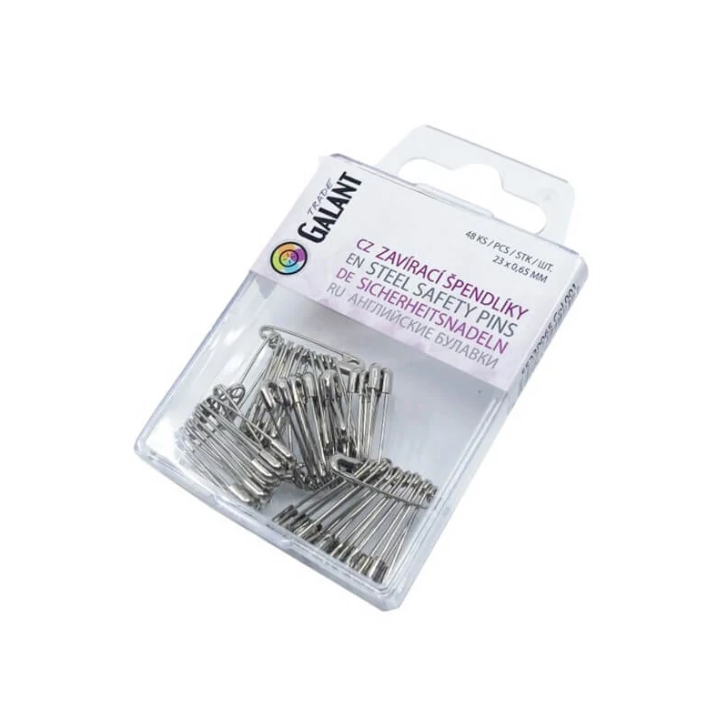 Set ace de siguranta, 0,65x23 mm, 48 buc - culoare argintie