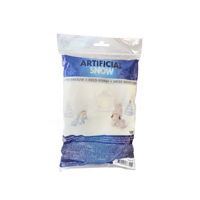 Crupe de zăpadă artificială - plastic, alb, 100 gr