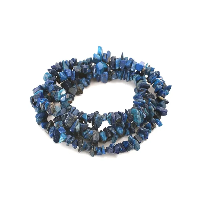 Perle din minerale, chips - Lapis lazuli, 8-12 mm, 1 șir