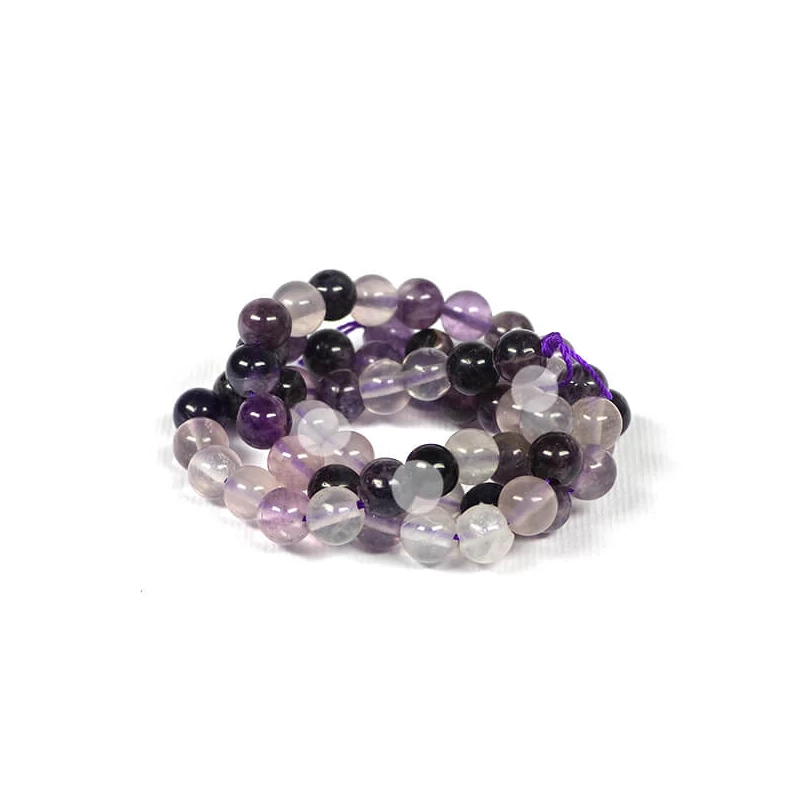 Perle din minerale  - Fluorit violet, 6 mm, 1 șir