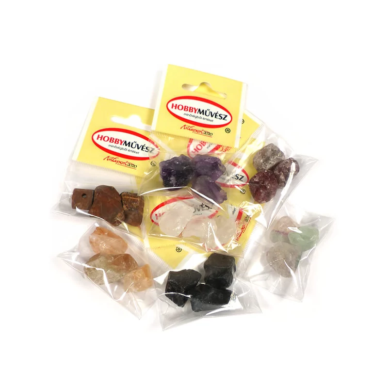 Perle din minerale , forma naturala - cuart de capsuni, 20-25 mm, 3 buc