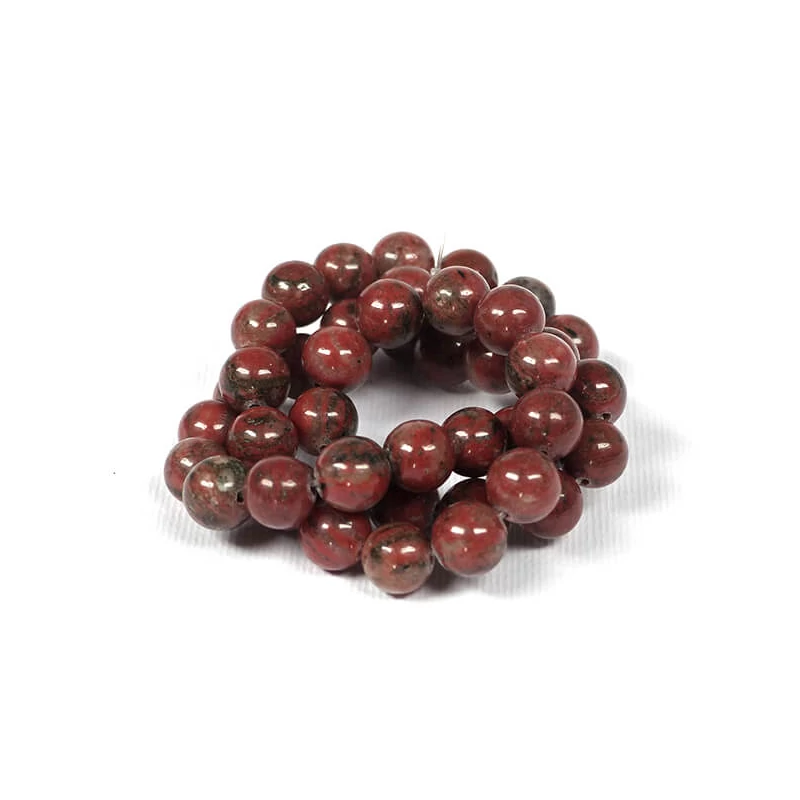 Perle din minerale  - Agat brazilian, 8 mm, 1 șir