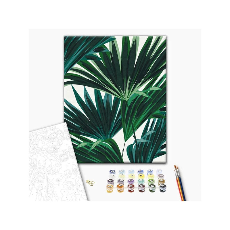 Set pictură pe numere, pe pânză întinsă, 40x50 cm - Tropical Nr. 2