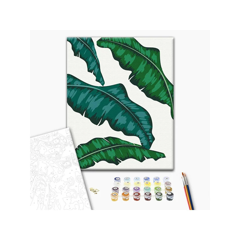 Set pictură pe numere, pe pânză întinsă 40x50 cm - Tropical Nr. 1