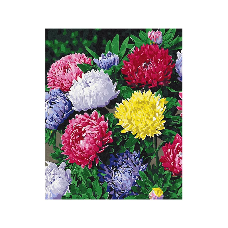 Set pictură pe numere, pe pânză întinsă, 40x50 cm - Asteri colorate