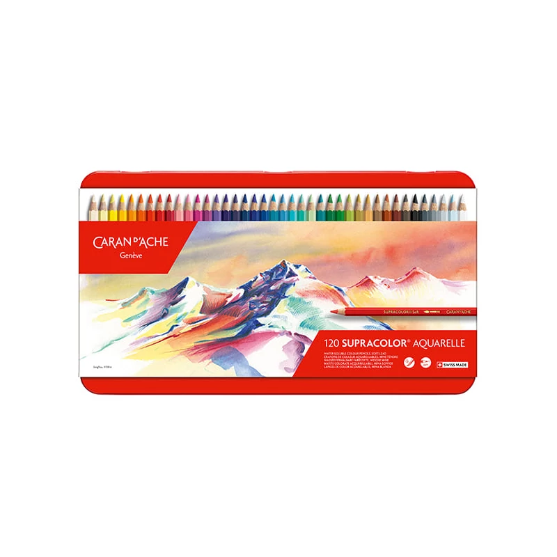 Set creioane acuarelă Caran d'Ache Supracolor Soft - 120 buc